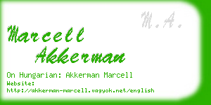 marcell akkerman business card